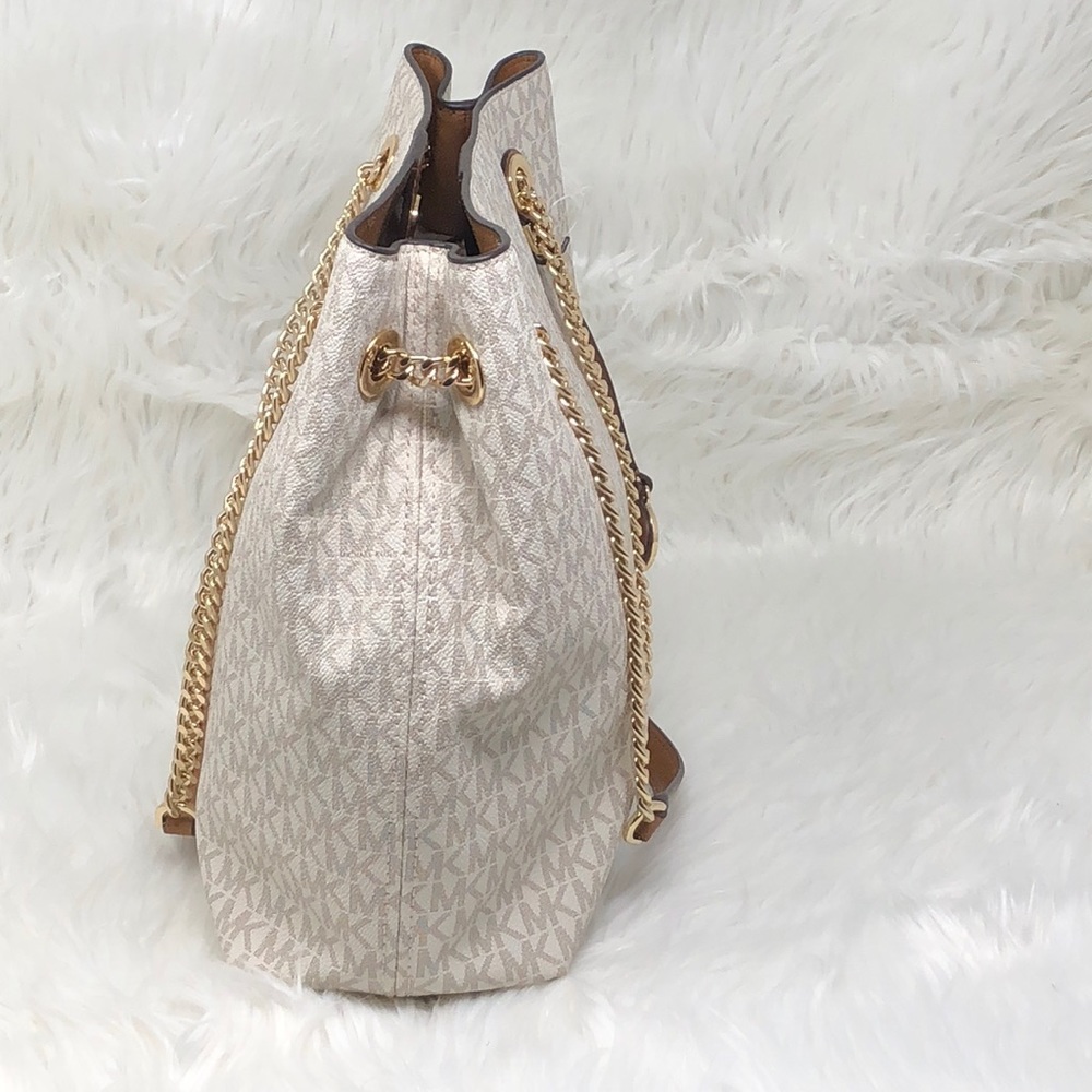 NWT Michael Kors Jet Set chain large tote vanilla - Picture 8 of 8